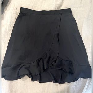 Free People Intimately Blue Silk Ruffle Wrap Skirt